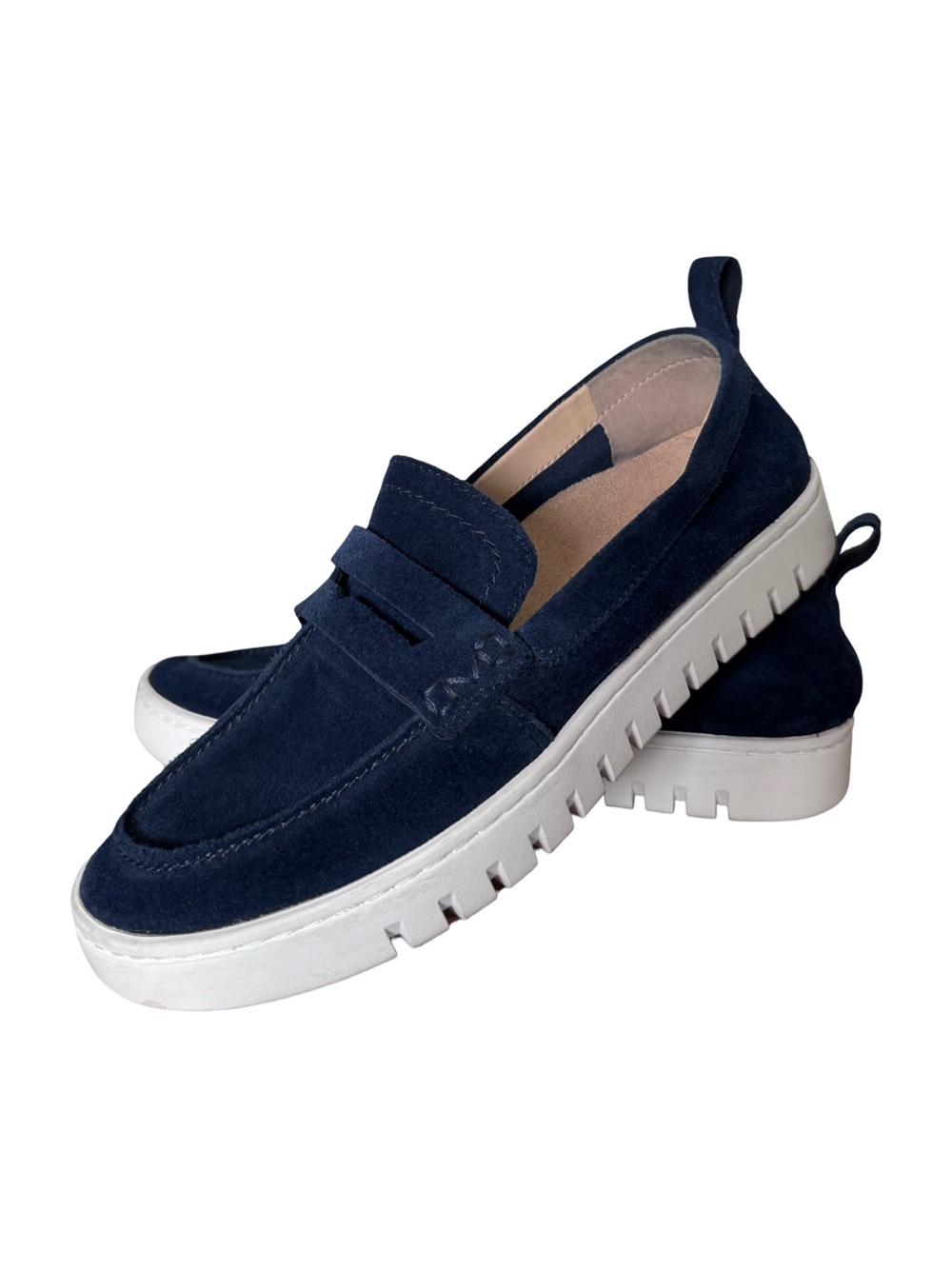 Vionic Uptown Loafers in Navy Suede Size 7